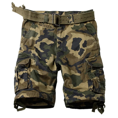 Camouflage Shorts Male Military Clothing Style Army High Quality Mens Cargo Shorts Cotton Multi Pockets Breeches Bermuda Cargo