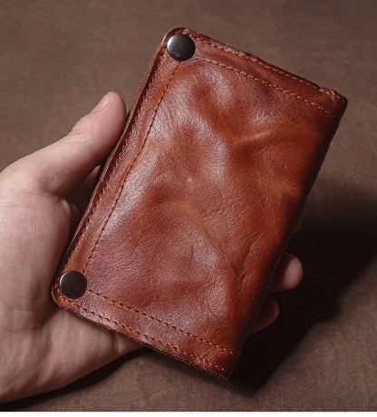Luxury Brand Men's Genuine Leather Wallet High Quality Vintage Bifold Money Clip Credit Card Holder with Zipper Coin Pocket