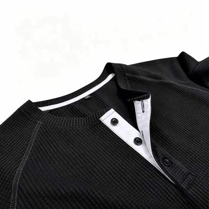 Loose men's solid colour casual versatile American-style round-neck long-sleeve base T-shirt for spring and autumn outdoor daily