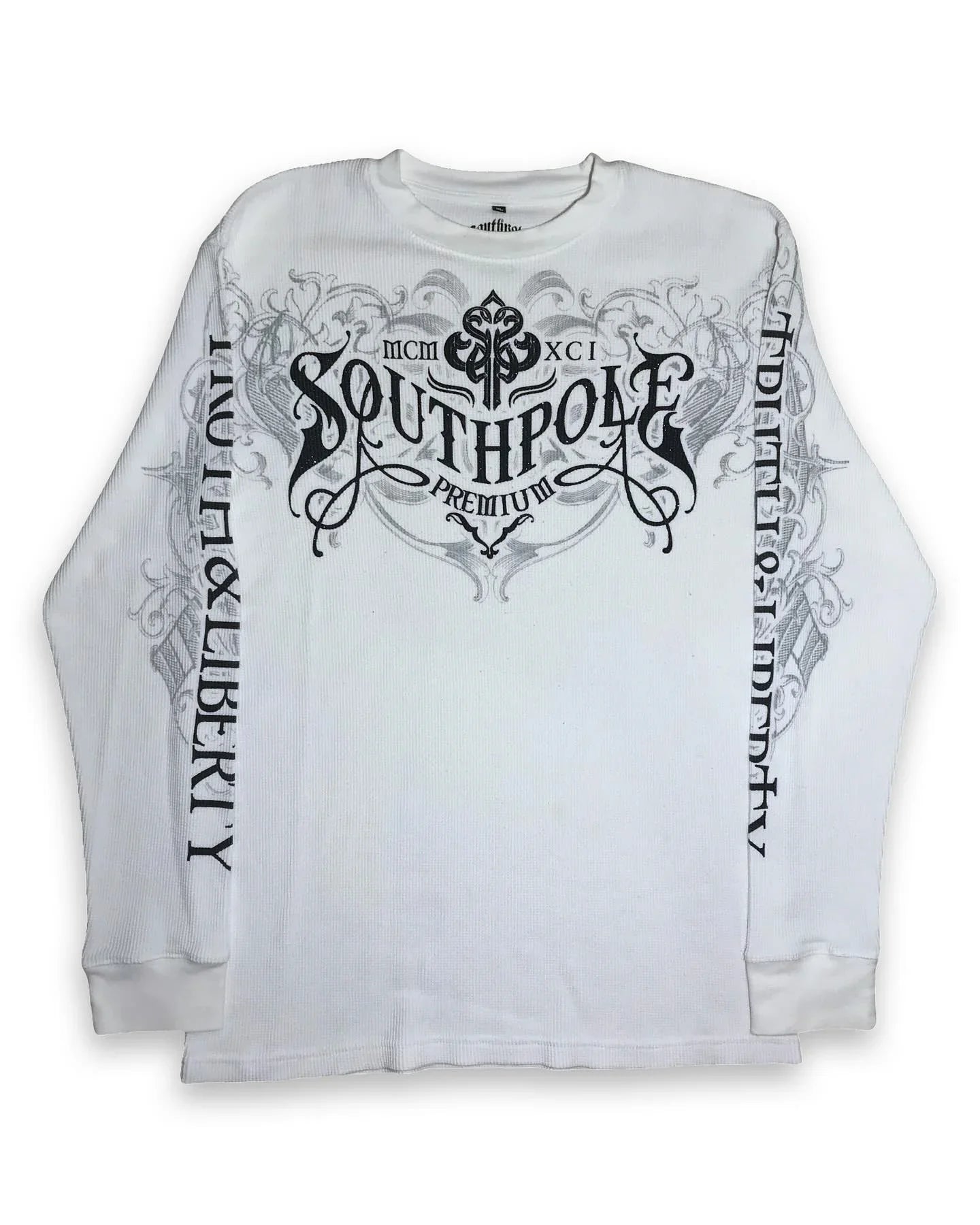 Y2K Nematode Phantom Thread Printing Long Sleeve T Shirt Loose and Heavy Style Old Washed Gothic Retro Street Fashion Top