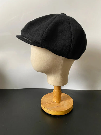 Vintage Men's Newsboy Cap With Blades Peaky Hats Women Men Berets Classic Woolen Octagonal Caps Casual Gatsby Flat Hat NZ297