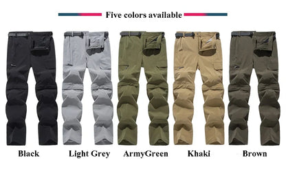 Fanuocetar Mens Removable Hiking Pants for Summer Quick Dry Camping Trekking Climbing Outdoor Scratch-resistant Stretch Pants