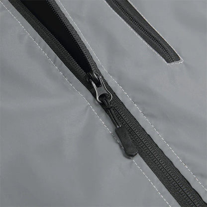 Night Reflective Jacket Men's Spring Casual Stand Collar Outdoor Windproof Jogger Cycling Safety Bright Coats Hip Hop Streetwear