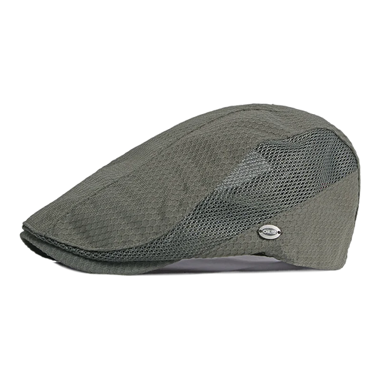 Men Women Breathable Mesh Summer Hat Newsboy Beret Ivy Cap Cabbie Flat Cap Adjustable Vintage Style