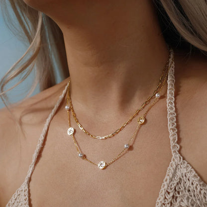 Pure 925 Silver Classic Simple Four-leaf Flower Pendant Necklace Shell Clover Choker Chain Daily Wear Jewelry GMN63