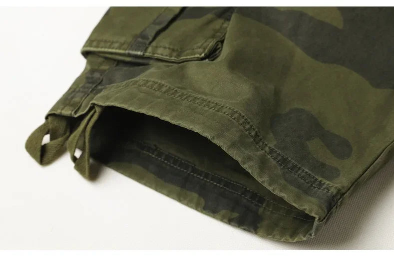 Camouflage Shorts Male Military Clothing Style Army High Quality Mens Cargo Shorts Cotton Multi Pockets Breeches Bermuda Cargo