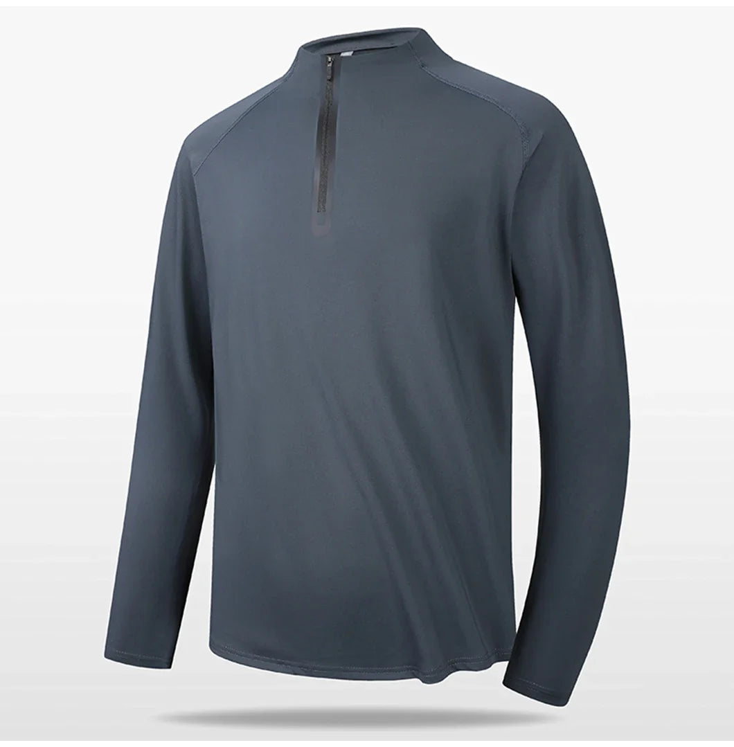 High Quality Mens Outdoor Hiking Golf Running Breathable Polo Shirt Office Casual Polo Long-Sleeved Sports Base Shirt Tops