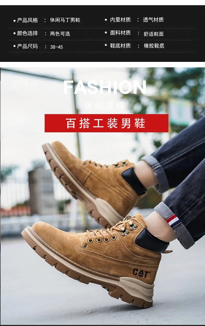 Hot Selling Winter Men Snow Boots High-quality Classic High Top Outdoor Hiking Shoes Anti Slip Thick Soled Practical Work Shoes