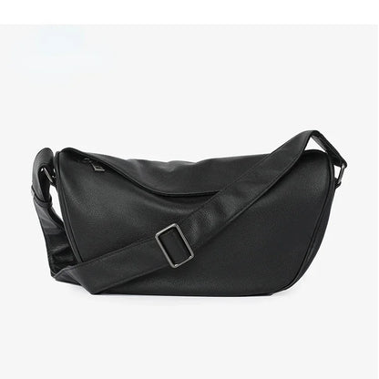 High Quality Genuine Leather Crossbody Luxury Handbag for Women, Large Capacity Shoulder Bag, Cowhide Retro Fashion Saddle Bag