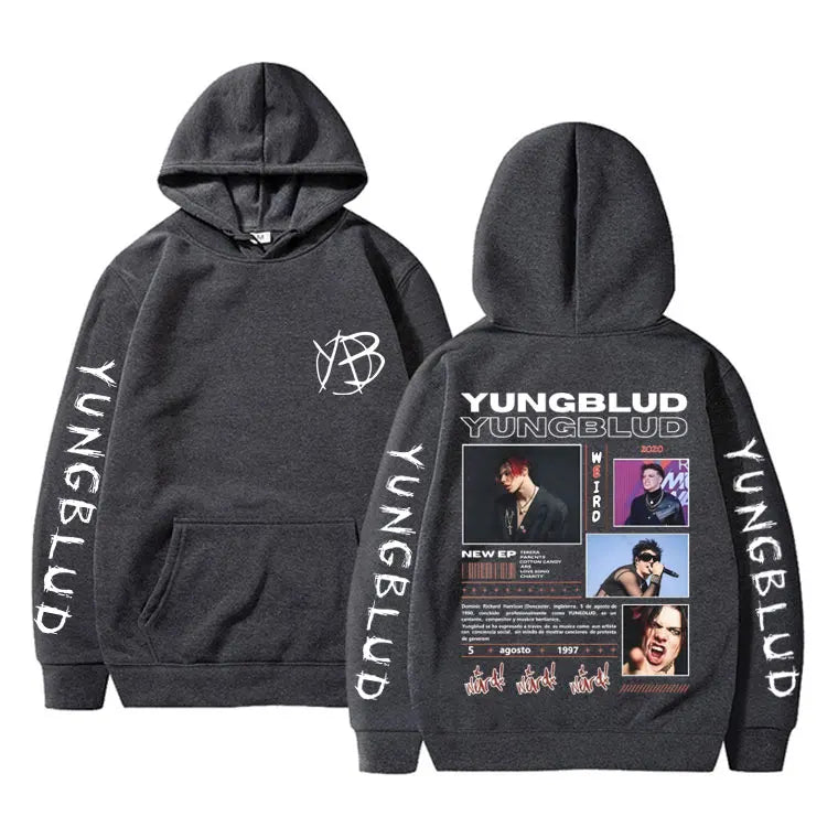 Yungblud Weird Music Album Graphic Hoodie Men Alternative Rock Oversized Sweatshirt Men's Clothing Hip Hop Vintage Streetwear