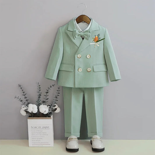 Premium Tailored Boys Suit Set Including Blazer Pants Stylish Kids Tuxedo Set From 3 to 14 Years Outfit