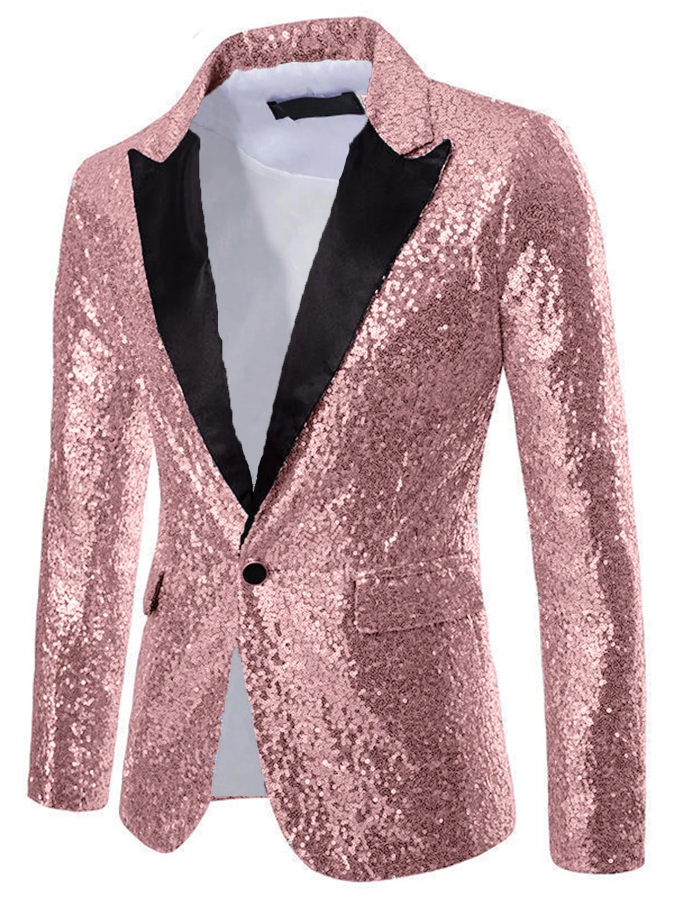 High End Men's Gold Sequin Suit European and American Hosting Performance Dress Korean Version Slim Fit Studio Suit Jacket