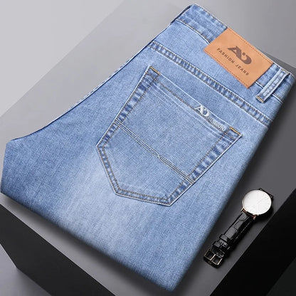 2026 Brand Best Price Comfort Straight Denim Pants Men's Jeans Business Casual Elastic Male High Quality Trousers