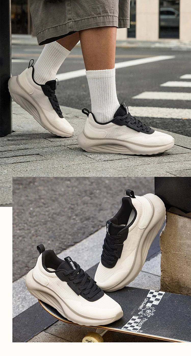 Men's Casual shoes Soft Sole Resilience Comfortable Breathable Pantshoes Black White Mesh Male Sneakers 672616702