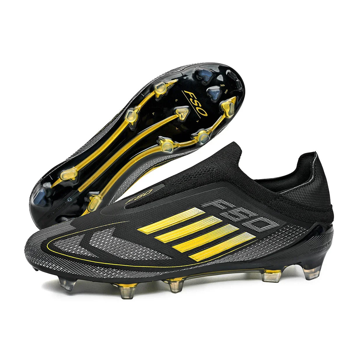 New Men Soccer Shoes Cleats Outdoor Sport Football Boots Non Slip Training Boys Breathable Adult Long Spikes Match Comfortable