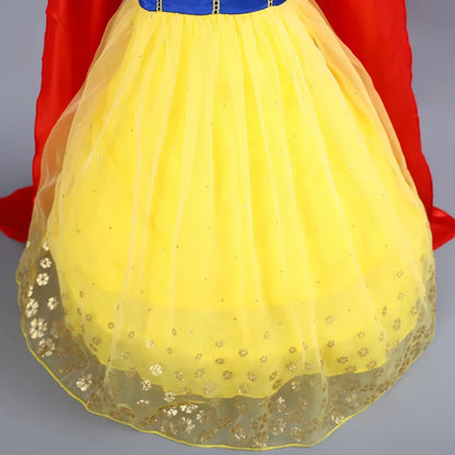 Girls Snow White Dress Kids Princess Dress Up Costumes Toddler Snow White And Huntsman Fancy Clothing Christmas Party Outfits