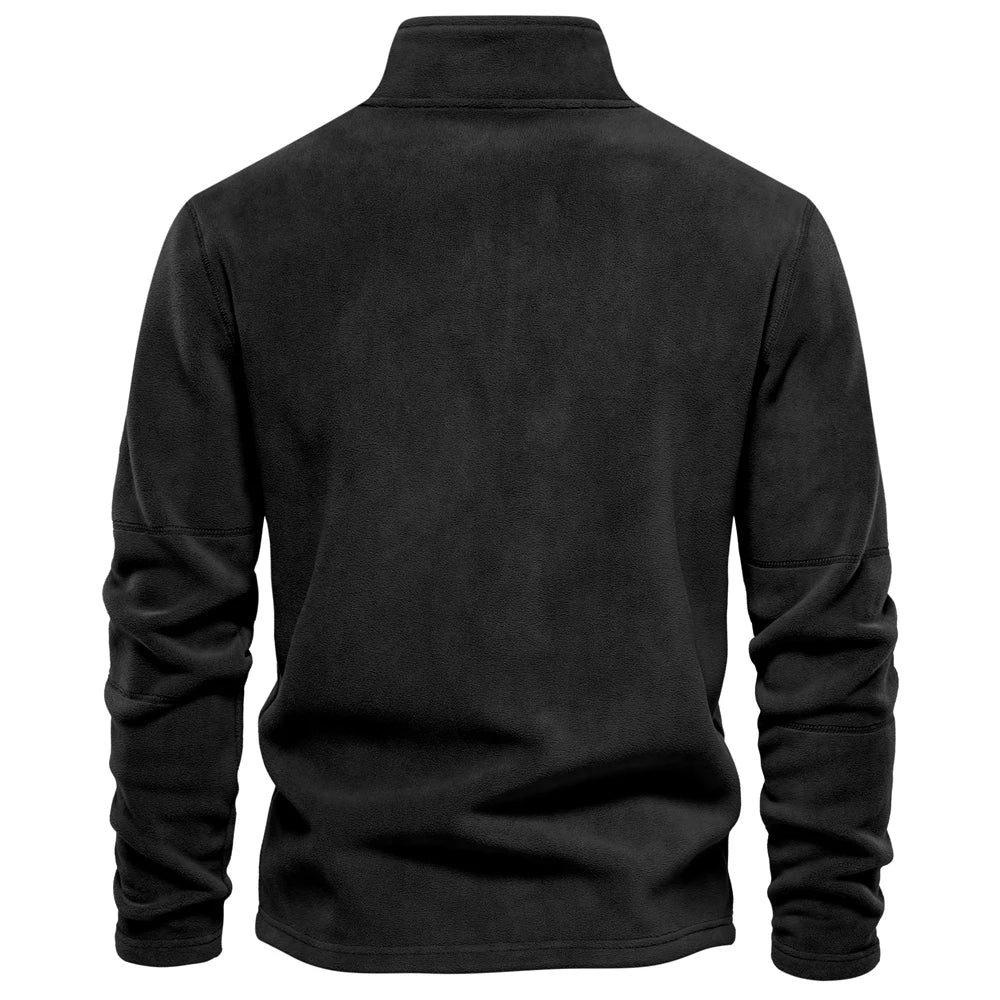 Brand Quality Thicken Warm Fleece Jacket for Men Zipper Neck Pullover Men's Sweatshirt Soft Shell Mens Jacket