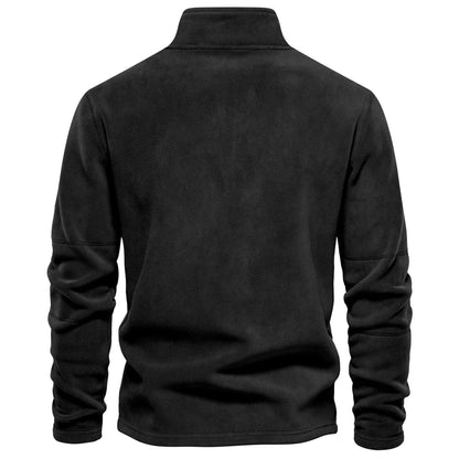 Brand Quality Thicken Warm Fleece Jacket for Men Zipper Neck Pullover Men's Sweatshirt Soft Shell Mens Jacket