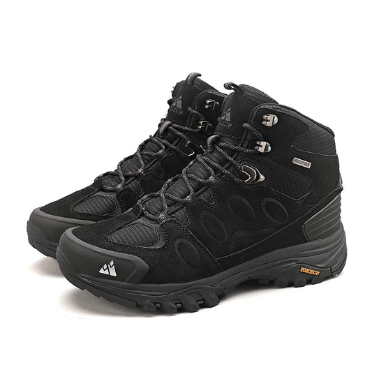 High-Top Men Hiking Boot Winter Outdoor Shoes Lace-Up Non-slip Sports Casual Trekking Boots Man Suede Warm Shoes