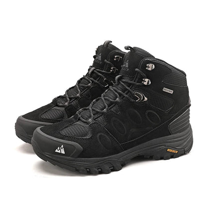 High-Top Men Hiking Boot Winter Outdoor Shoes Lace-Up Non-slip Sports Casual Trekking Boots Man Suede Warm Shoes