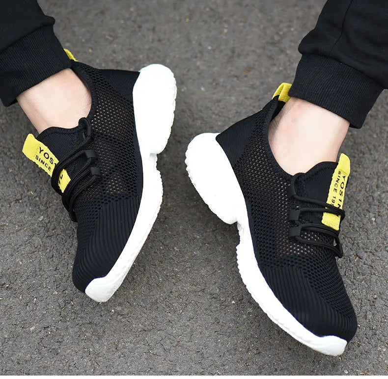 Work Boots Breathable Safety Shoes Men's Lightweight Summer Anti-Smashing Piercing Work Sandals Single Mesh Steel Toe Sneaker