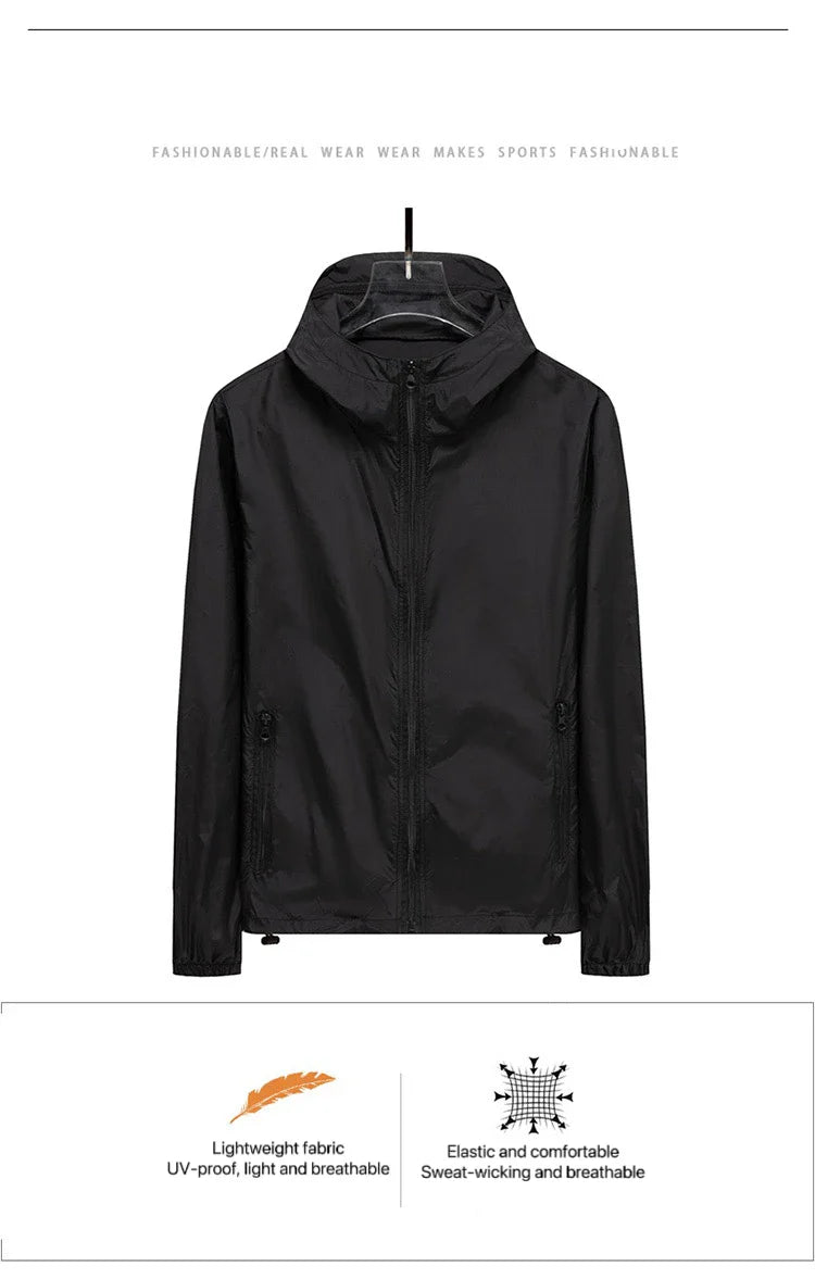 1pcs Breathable Ice Silk Hiking Jacket Outerwear Coat Camping Sun Protection Fishing Hunting Clothe Quick Dry Sunscreen Clothing