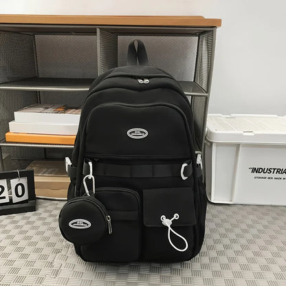 Simple Large Capacity Sports Travel Backpack Junior High School Leisure Backpack Tutorial Bag