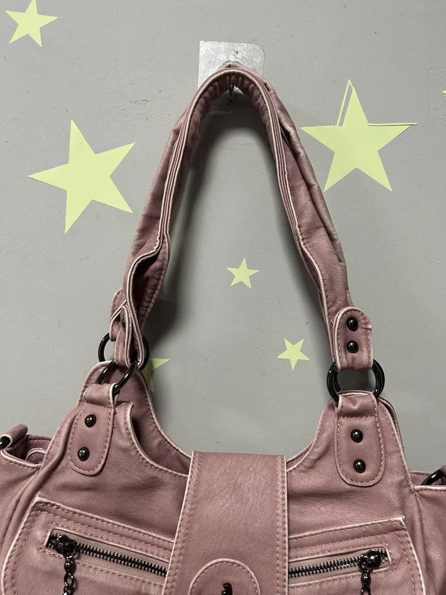 Vintage Women Handbags PU Shoulder Bag Satchel Top-handle Shoulder Bag Fashion Dumpling Pack Multi-pockets Shoulder Bags