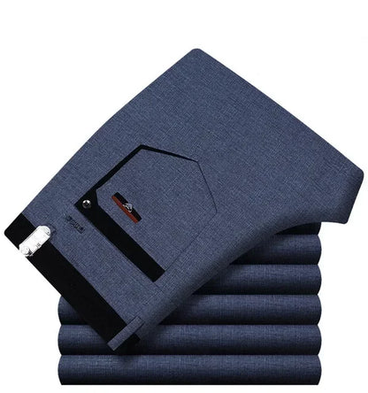 Men's Suit Pants High Quality Summer Men Dress Pants Straight Business Mens Formal Pants Big Size Classical Trousers