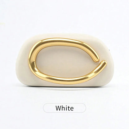 Metal Closure Clutch Evening Bags For Women Luxury Designer Handbag MINI wallet Vintage Elegant Oval Box Chain Strap Shoulder