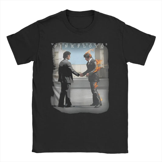 Wish You Were Here Cool Band Men Women T Shirt Rock Music PF Tee Shirt Short Sleeve T-Shirt Pure Cotton 4XL 5XL 6XL Clothes