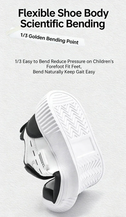 Kids PU Leather Sneakers Casual Basketball Shoes for Boys Trendy Sports Trainers Breathable Non-slip Children Footwear