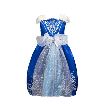 Girls Princess Dress Kids Cinderella Snow White Aurora Sofia Rapunzel Cinderella Halloween Costume Children Birthday Party Dress