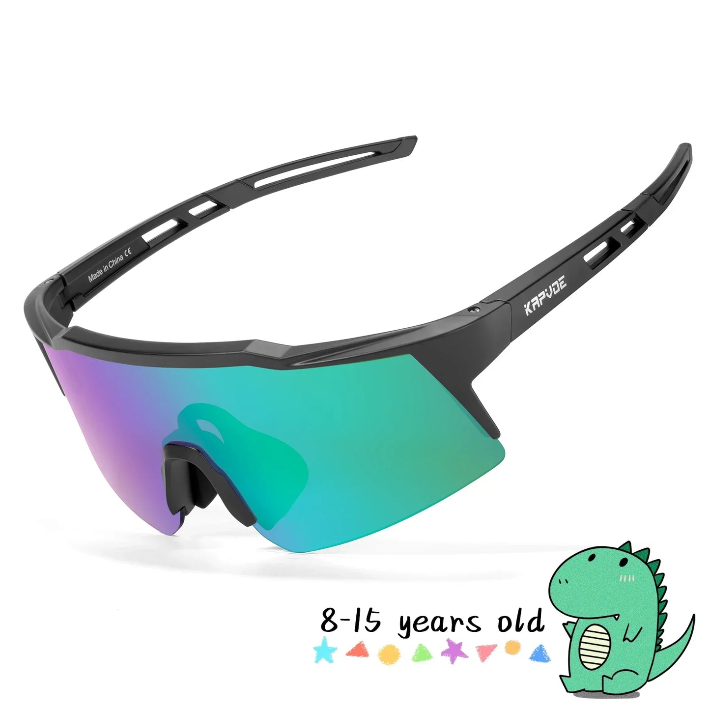 Kids Cycling Sunglasses Aged 8-15 Baseball Running Children Glasses UV400 Sports Riding Bicycle Glasses
