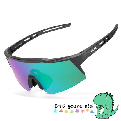 Kids Cycling Sunglasses Aged 8-15 Baseball Running Children Glasses UV400 Sports Riding Bicycle Glasses