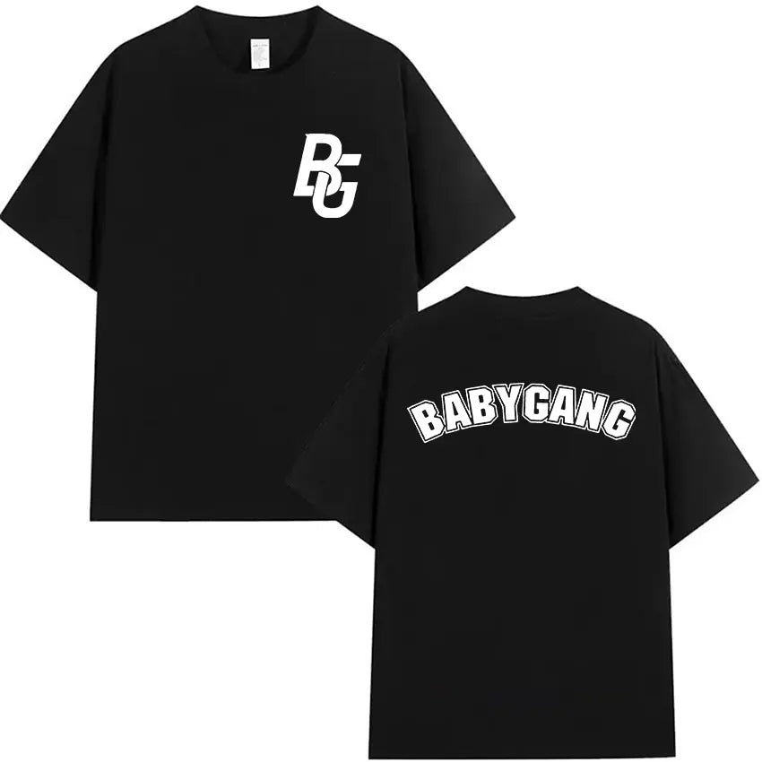 Rappeur Baby Gang Tour 2025 Album Merch T-shirts Men Women Clothing Hip Hop Oversized T Shirt Summer Casual Short Sleeve T-shirt