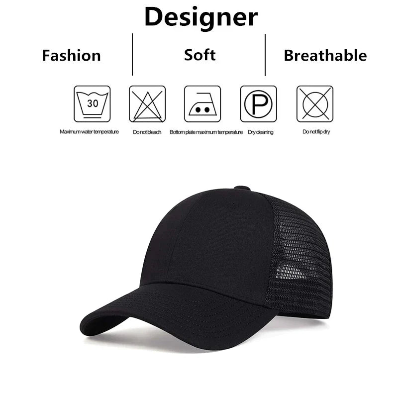 Unisex 8 Lines On The Brim Of The Hat Baseball Net Caps Spring and Summer Outdoor Adjustable Casual Hats Sunscreen Hat