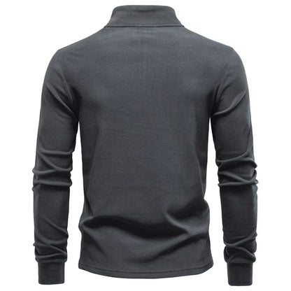 New Men Solid Color Zipper Soft Shell Sweatshirt Long Sleeve Breathable Warm Pullover Casual Streetwear Jacket‌