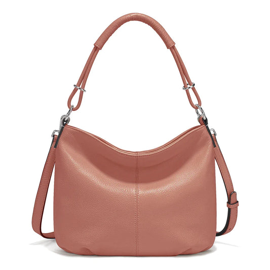 Beige New Women's Soft Cowhide Leather Shoulder Bag Crossbody Satchels Leather Hobo Bag Black Cowhide Natural Bag Brown