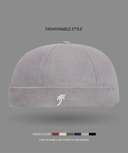 Brimless Hat for Men Women Cotton Classic Solid Color Beanie Beaded Hip Hop Hat for Outside Cycling Riding Activities