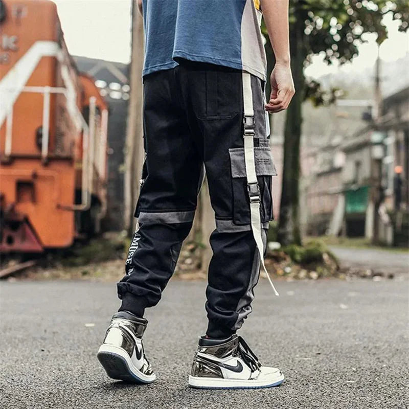 Mens Techwear Sweatpants Y2K Streetwear Jogging Pants Men Hip Hop Street Dance Casual Trousers Vintage Cargo Pant Pantalon Homme
