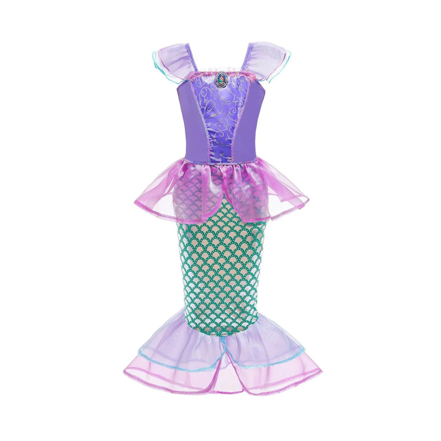 Kids Princess Cosplay Costume Girl Snow Queen Dress Halloween Carnival Clothes Cute Cosplay Evening Party Clothing for 2-10 Year