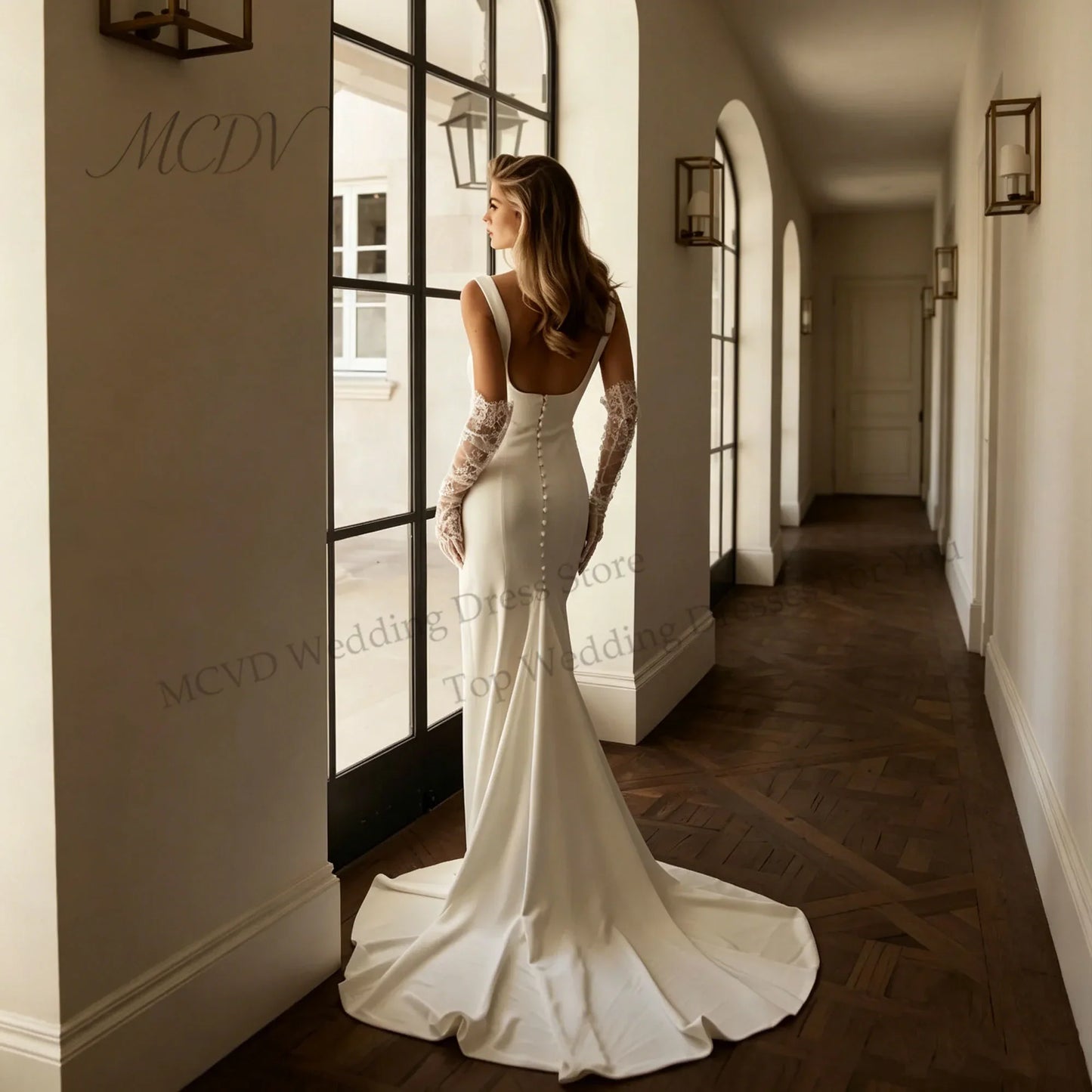 Mermaid Wedding Dresses 2026 Strapless Pleated Satin White Bridal Gown with Sweep Train for Women robe de mariée Customized