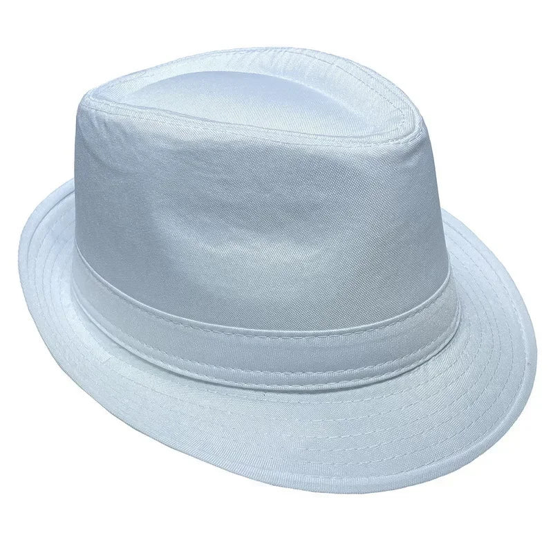 Summer Solid Bright Color Sun Hat British Jazz Hat Top Hat Men's Top Hat Winter Middle-aged and Elderly Jazz Warm Hat Fedora Hat