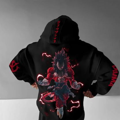 Dragon Ball Men's Hoodie Sweater Goku Super Saiyan 4 Japanese Anime Summer Autumn Boys Children's Long Sleeve Parent-Child Wear