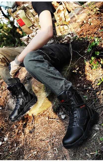 Outdoor Waterproof Safety Shoes Security Steel Toe Cap Men's Boots Working Steel Toe Anti-Smashing Men's Work Boots Size 47