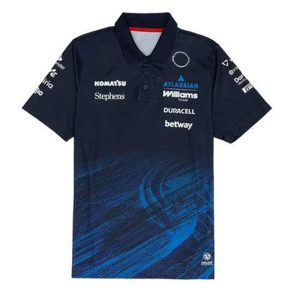 2026 New Williams Racing Polo Shirt Carlos Sainz 55 Alex Albon 23 Outdoor Sports Quick Dry T-shirt Men's Casual Plus Size Polos