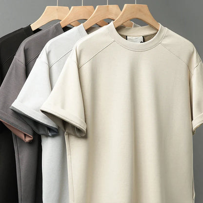 Modal Fabric T Shirts for Men 2025 Summer New Coolness Quick-Drying Shorts-Sleeve Tops Oversized Men's Clothing