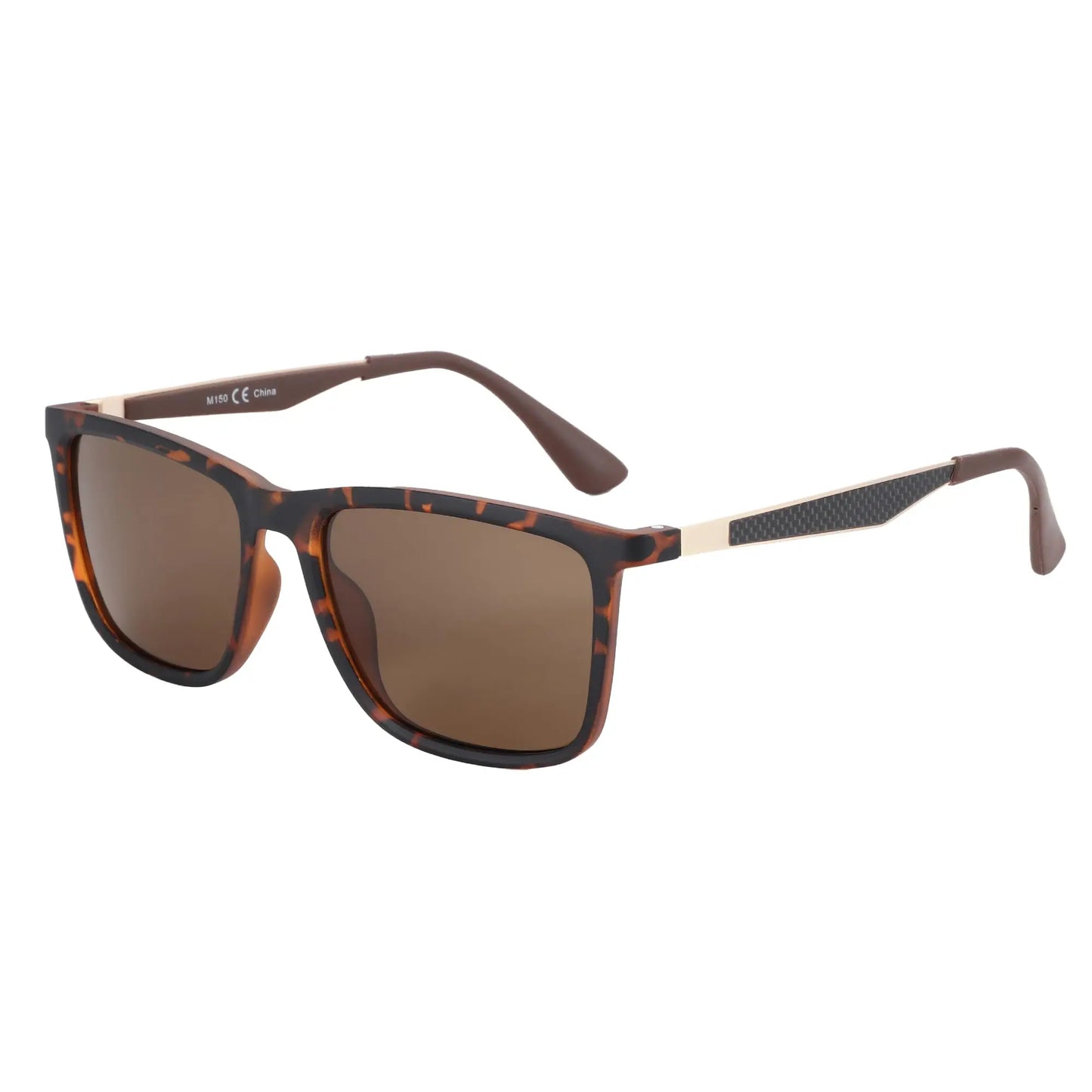 UV400 Protection Sunglasses for Men Rectangle Ultralight Carbon Fiber Frame Classic Polarized Sun Glasses