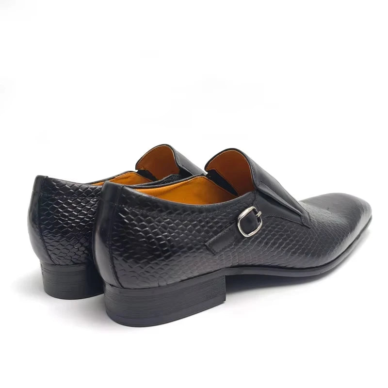 Fashions slip-on loafers buckle leather Shoe daily casual shoes men's Business Formal Office Shoes original designer British